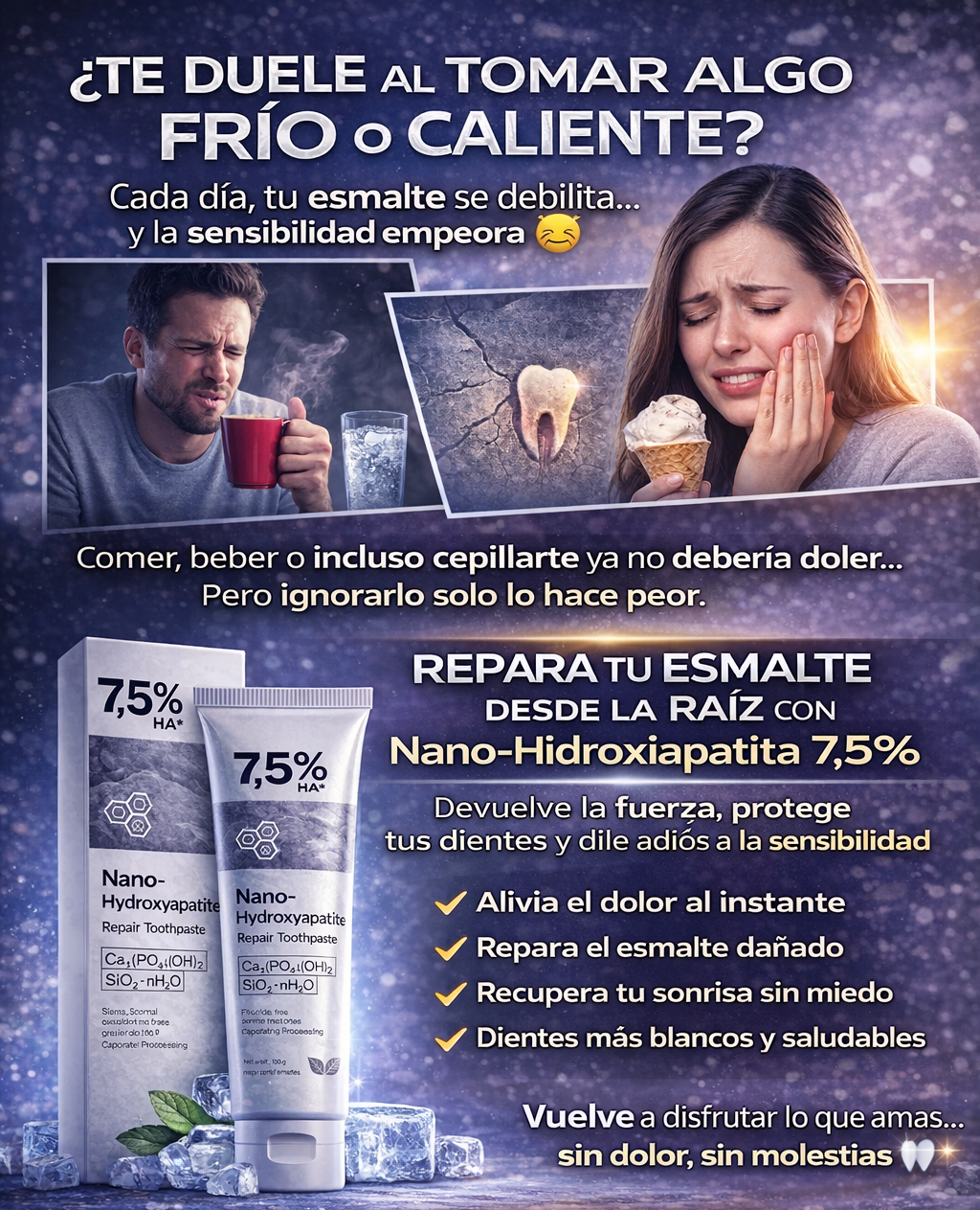 PASTA DENTAL CON HIDROXIAPATITA