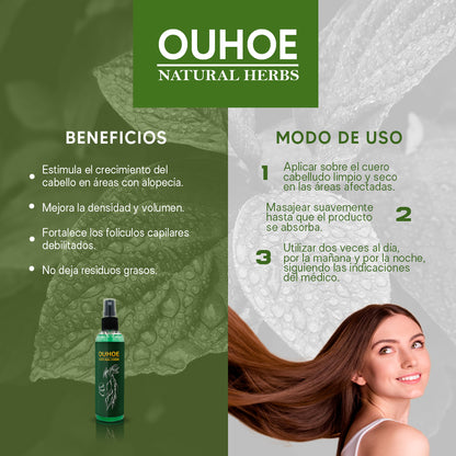 ¡Haz crecer tu cabello con OUHOE! 🌿